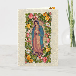 Carte De Remerciements Vierge Marie de Guadalupe catholique espagnole Gra