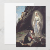 Carte De Remerciements Vierge Marie de Lourdes (Devant / Derrière)