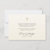 Carte De Remerciements Vierge Marie Funérailles catholiques romaines (Dos)