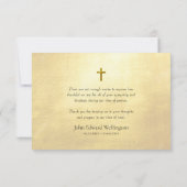 Carte De Remerciements Vierge Marie priante Funérailles catholiques romai (Dos)