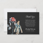 Carte De Remerciements Vierge Marie Rose unique Romain Catholique (Devant)