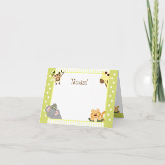 Carte De Remerciements Vierle Safari Folded Thank you Note