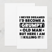 Carte De Remerciements Vieux grincheux (Devant / Derrière)