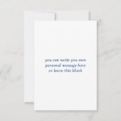 Carte De Remerciements Vignes de citron bleu et jaune, jolies et délicate (Dos)