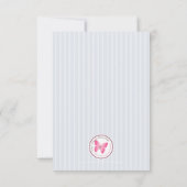 Carte De Remerciements Vignes et rayures bleues de communion (Dos)