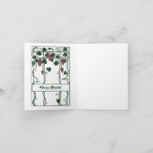 Carte De Remerciements Vignes Merci-Vins-Art Déco (Intérieur)