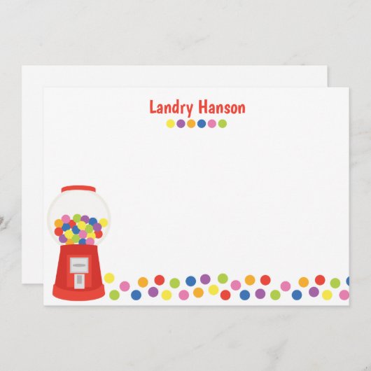 Carte De Remerciements Vignettes colorées Papeterie personnalisée (Devant / Derrière)