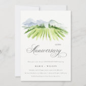 Carte De Remerciements Vignoble de la vinerie de script Chaque année Anni (Devant)