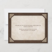 Carte De Remerciements Viking Celtic Gamer Mariage (Dos)