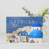 Carte De Remerciements Ville de Santorin, Grèce (Debout devant)