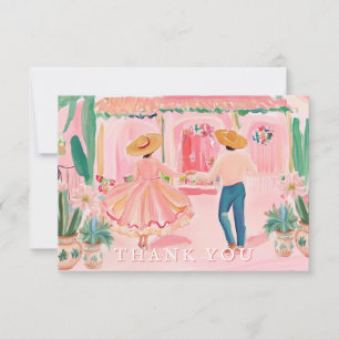 Carte De Remerciements Ville Mexicaine Pastel