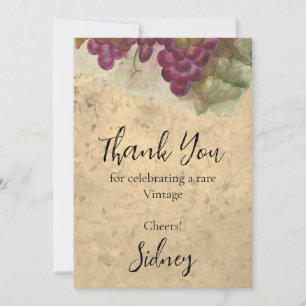 Carte De Remerciements Vin Élégant 60e Anniversaire À 60 Années de Bonh