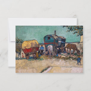 Carte De Remerciements Vincent van Gogh - Caravanes, campement de gitans
