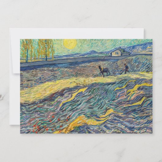 Carte De Remerciements Vincent van Gogh - Champ avec des agriculteurs lab (Devant)