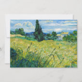 Carte De Remerciements Vincent van Gogh - Champ de blé vert avec Cypress (Devant)