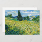 Carte De Remerciements Vincent van Gogh - Champ de blé vert avec Cypress (Devant / Derrière)