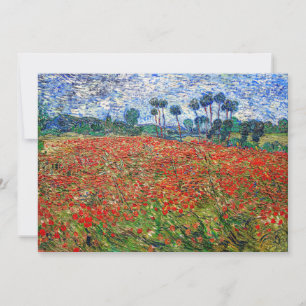 Carte De Remerciements Vincent van Gogh - Champ de coquelicots