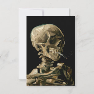 Carte De Remerciements Vincent van Gogh - Crâne avec cigarette allumée