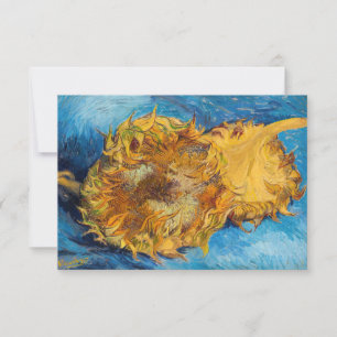 Carte De Remerciements Vincent van Gogh - Deux tournesols coupés
