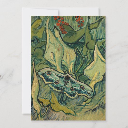 Carte De Remerciements Vincent van Gogh - Giant Peacock Moth (Devant)