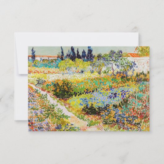 Carte De Remerciements Vincent van Gogh - Jardin à Arles (Devant)