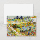 Carte De Remerciements Vincent van Gogh - Jardin à Arles (Devant / Derrière)