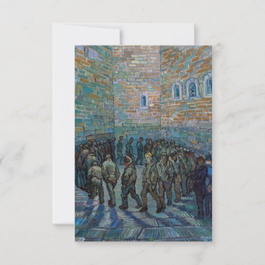 Carte De Remerciements Vincent van Gogh - La cour de la prison (Devant)