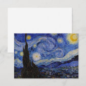 Carte De Remerciements Vincent Van Gogh - La nuit étoilée (Devant / Derrière)