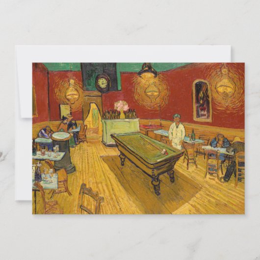 Carte De Remerciements Vincent van Gogh - Le Night Café (Devant)