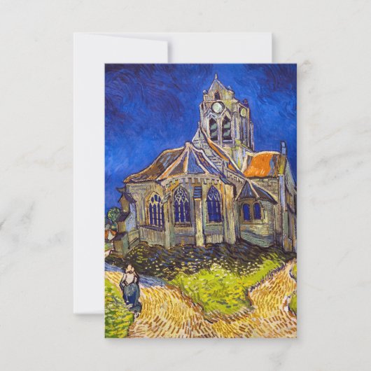 Carte De Remerciements Vincent van Gogh - L'église d'Auvers (Devant)