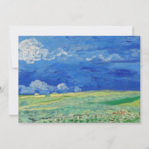 Carte De Remerciements Vincent van Gogh - Les champs de roues sous Thunde