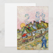 Carte De Remerciements Vincent van Gogh - Maisons et figure (Devant / Derrière)