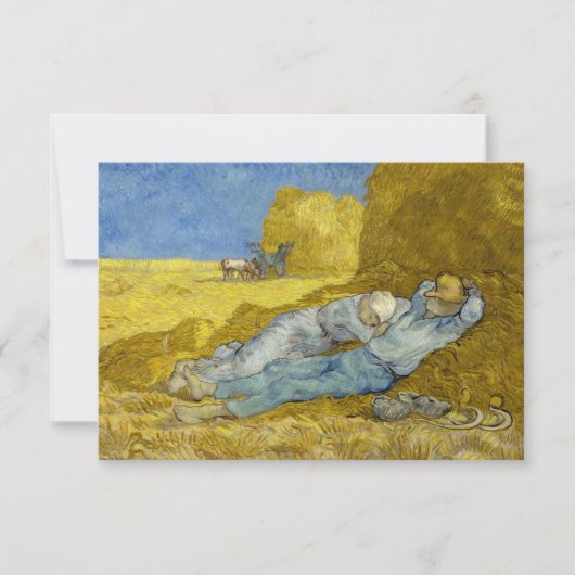 Carte De Remerciements Vincent Van Gogh - Midi, repos du travail / La Sie (Devant)