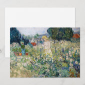 Carte De Remerciements Vincent van Gogh - Miss Gachet dans son jardin (Devant / Derrière)