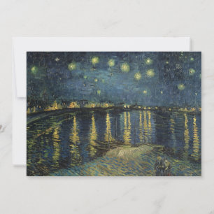 Carte De Remerciements Vincent van Gogh   Nuit étoilée sur le Rhône