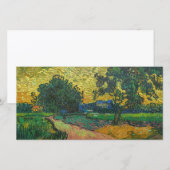 Carte De Remerciements Vincent van Gogh - Paysage à Twilight (Devant / Derrière)