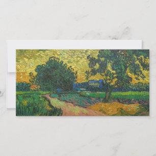 Carte De Remerciements Vincent van Gogh - Paysage à Twilight
