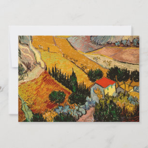 Carte De Remerciements Vincent van Gogh - Paysage, Maison et Laboureur