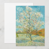 Carte De Remerciements Vincent van Gogh - Poche rose en fleurs (Devant / Derrière)