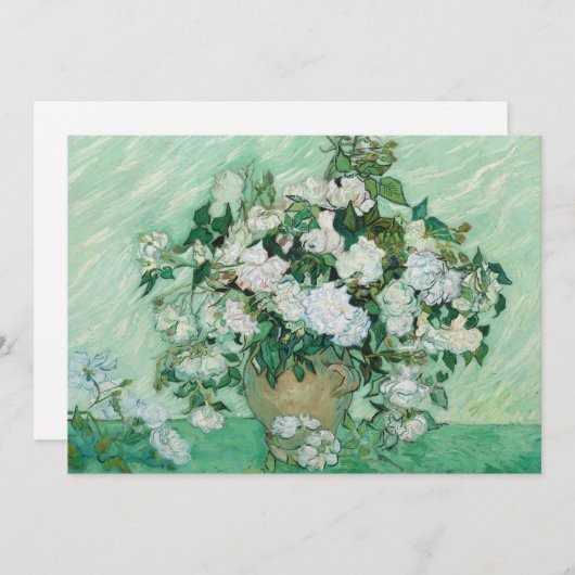 Carte De Remerciements Vincent van Gogh - Rose (Devant / Derrière)