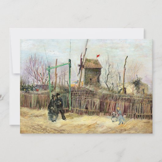 Carte De Remerciements Vincent van Gogh - Scène de rue à Montmartre (Devant)