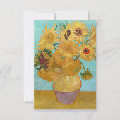 Carte De Remerciements Vincent Van Gogh - Vase avec douze tournesols (Devant)