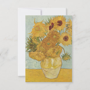 Carte De Remerciements Vincent van Gogh Vase de vie morte avec des tourne