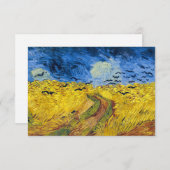 Carte De Remerciements Vincent van Gogh - Wheatfield with Crows (Devant / Derrière)