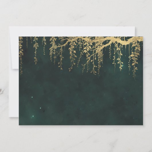 Carte De Remerciements Vins magiques de la forêt enchantée Mariage émerau (Dos)