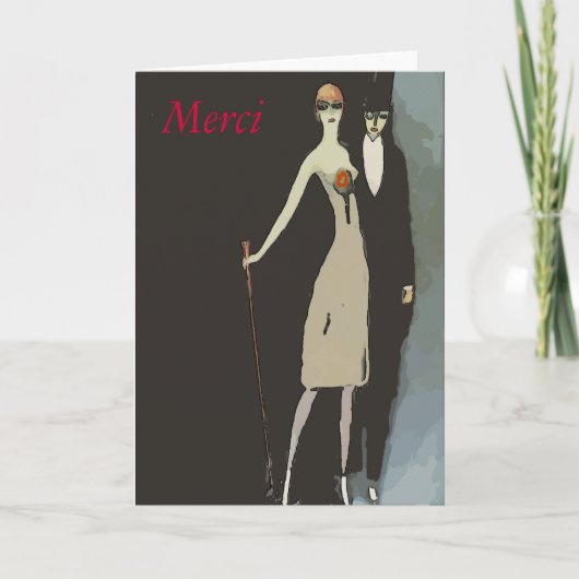 Carte de remerciements vintage (Devant)