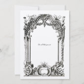 Carte De Remerciements Vintage baroque Rococo (Dos)