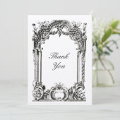 Carte De Remerciements Vintage baroque Rococo (Debout devant)