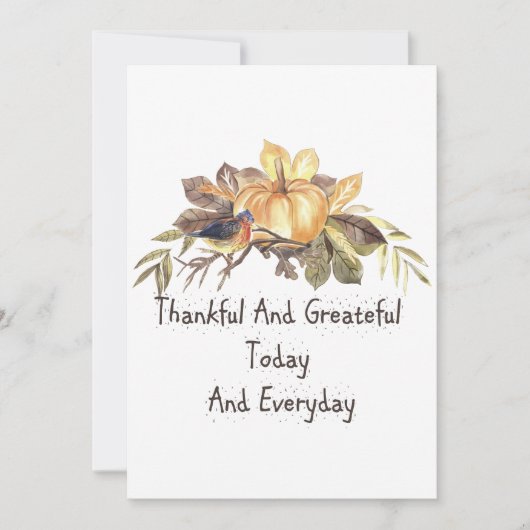 Carte de remerciements Vintage Bon thanksgiving (Devant)