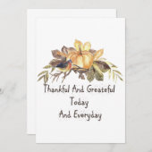 Carte de remerciements Vintage Bon thanksgiving (Devant / Derrière)